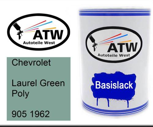 Chevrolet, Laurel Green Poly, 905 1962: 500ml Lackdose, von ATW Autoteile West.